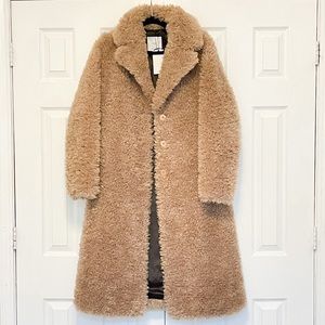 Mango Fur Bouclé Coat